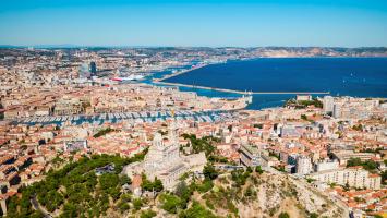 Vue aérienne de la ville de Marseille en France
