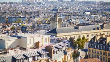 Vue aérienne sur la ville de Paris