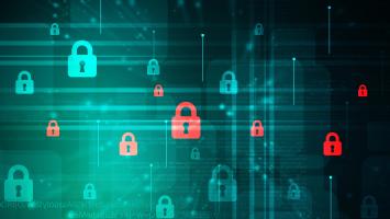Des pictogrammes en forme de cadenas pour représenter la cybersécurité