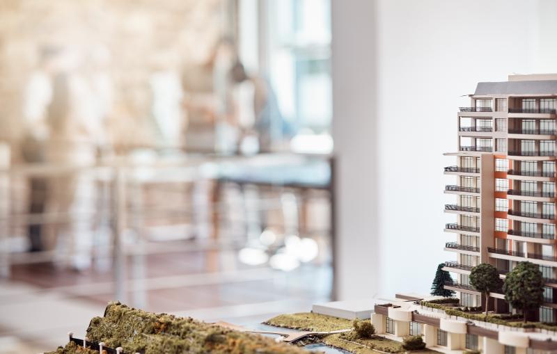 La maquette d'un bâtiment