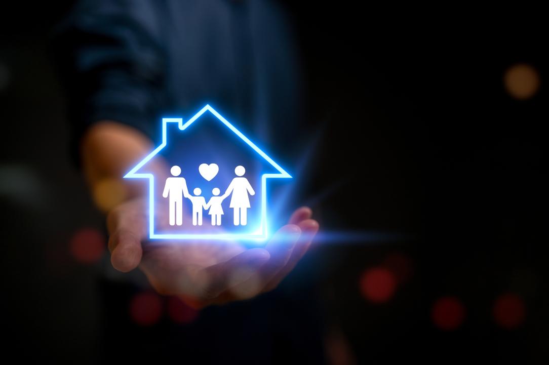 Pictogramme représentant la complémentaire santé pour une famille