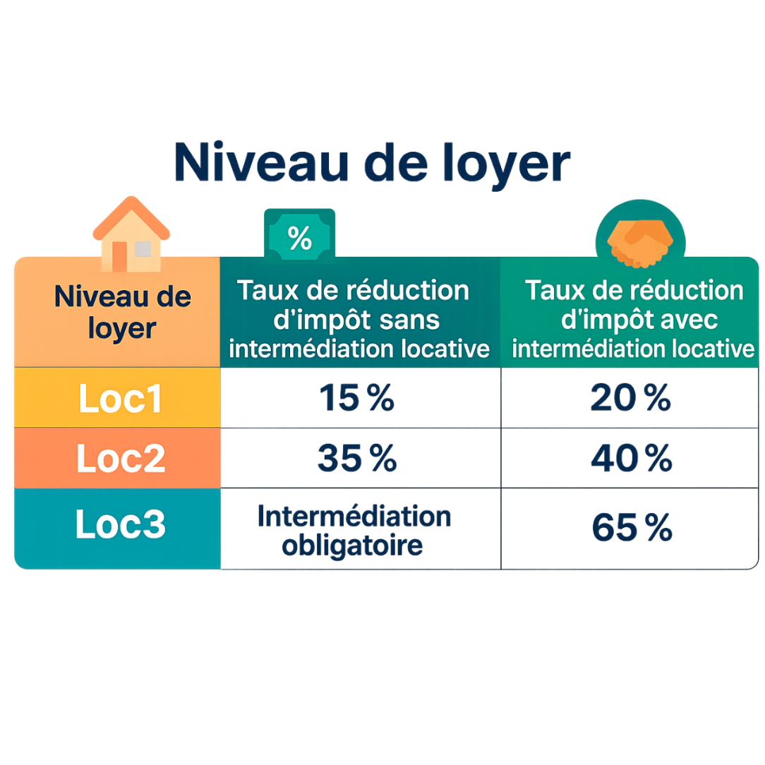 Tableau niveau loyer dispositif Loc'Avantages