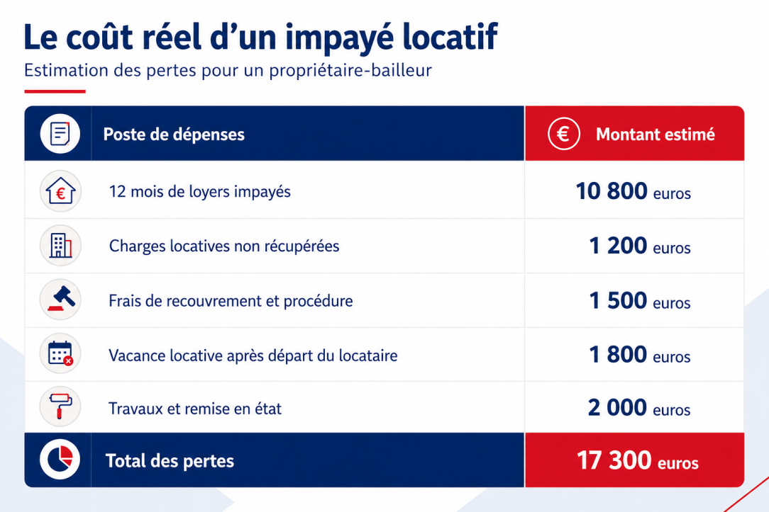 Coût réel d'un impayé locatif pour un propriétaire-bailleur