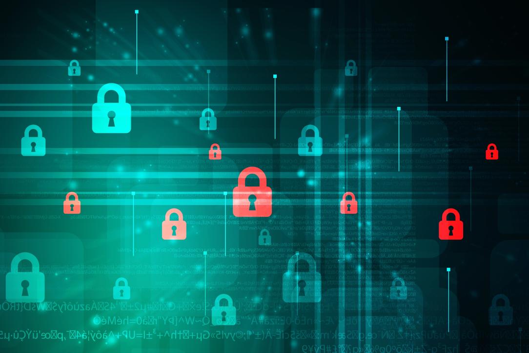 Des pictogrammes en forme de cadenas pour représenter la cybersécurité